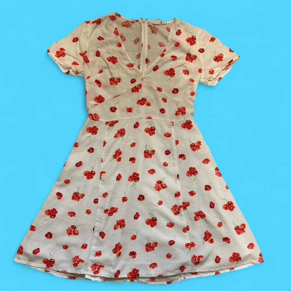 Gap floral fit flare dress